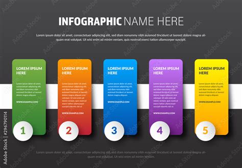 Info Chart Labels Layout With Bright Colors Stock Template Adobe Stock