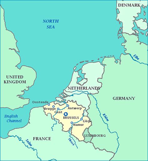 Denmark to england distance is 7720 km. Print a Map of Belgium