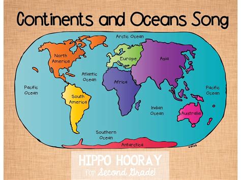 Kid Friendly Map Of Continents And Oceans Quiz Online