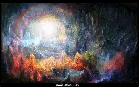 Crystal Cave Digital Painting From Visionary Artist Louis Dyer