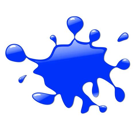 Blue Paint Splash Drawing Free Image Download