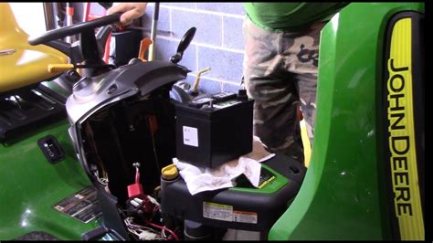 Replacing The Battery In A John Deere Riding Mower Youtube