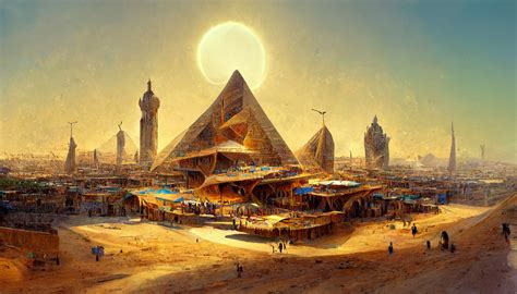 Prompthunt Shurima Fantasy Egyptian Architecture Egyptian City