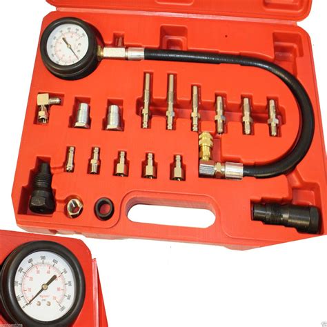 19pc Diesel Oil Cylinder Pressure Manometer Test Meter Gauge Kit Tester