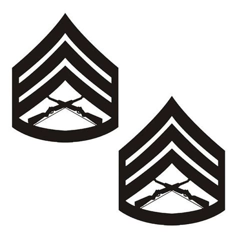 Vinyl Usmc Staff Sergeant Window Decal Pair Marine Corps Etsy