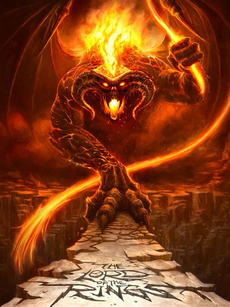 The Balrog Of Morgoth Jrr Tolkien Lord Of The Rings Movie Poster