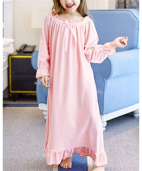 Girls Nightgown Little Girls Winter Velvet Sleepwear Princess Long