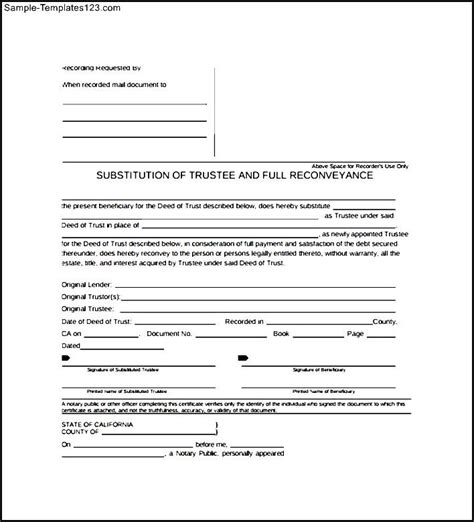 Deed Of Conveyance Template
