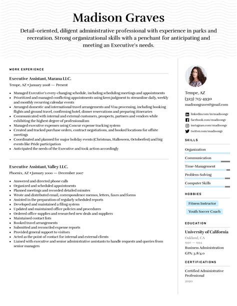 Executive Assistant Resume Example And Writing Tips For 2022