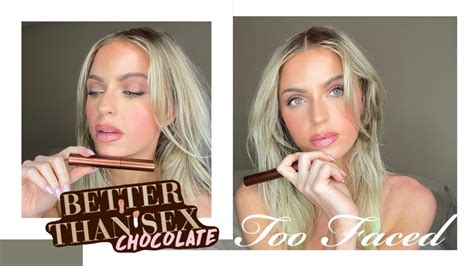 brand new too faced better than sex chocolate mascara review and tutorial youtube