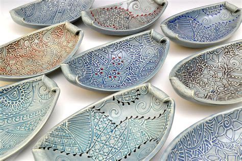 Handmade Ceramic Bowls Unique Indian Paisley By Creativewithclay Hand Built Pottery Slab