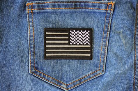 Reverse Black Reflective Us Flag Patch Reflective Flags Thecheapplace