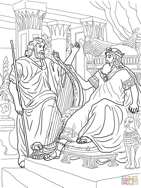 This free, printable coloring page, based on 2 1 samuel 20 david and jonathan kids spot the difference: King David and Nathan | Super Coloring | Coloring pages ...