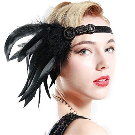 Babeyond 1920s Flapper Headpiece Roaring 20s Feather New Zealand Ubuy