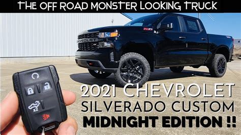 2021 Chevrolet Silverado Custom Midnight Edition Start Up And Full