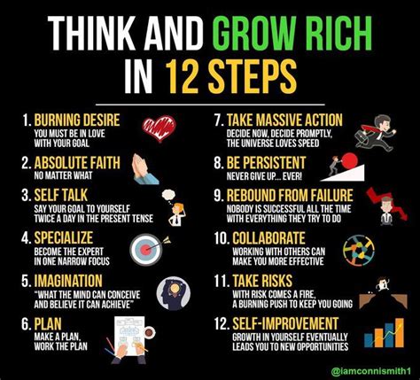 Think And Grow Rich In 12 Steps Money Management Advice Think And