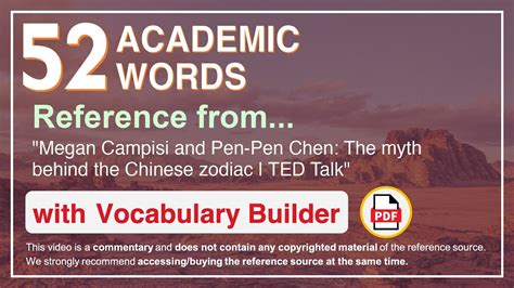 52 Academic Words Ref From Megan Campisi And Pen Pen Chen The Myth