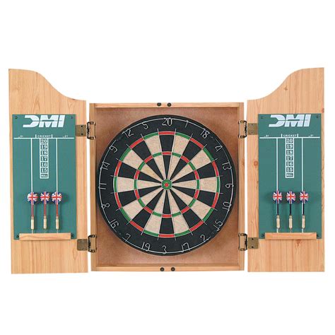 Dmi Darts Oak Finish Dart Board Set