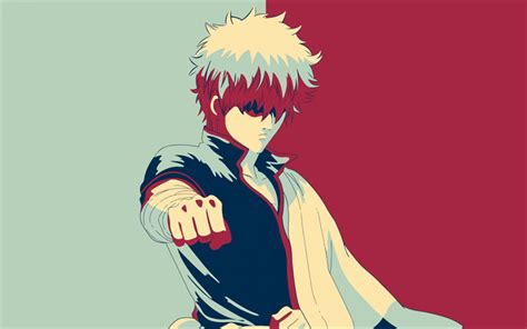 Download Wallpapers Gintama Gintoki Sakata Japanese Anima Manga