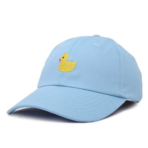 Dalix Cute Ducky Soft Baseball Cap Dad Hat In Light Blue