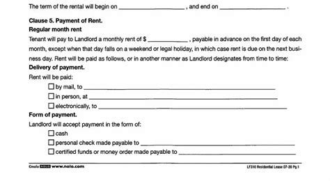 Lf310 Residential Lease ≡ Fill Out Printable Pdf Forms Online