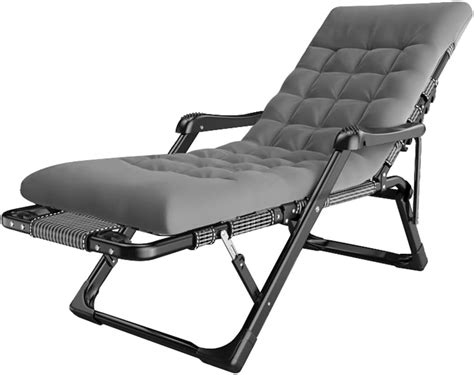 Sun Loungers Recliners With Cushions Folding Reclining Garden Chair Padded With Footrest