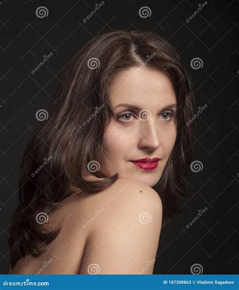 Portrait Of Naked Woman With Long Hair Stock Image Image Of Fresh
