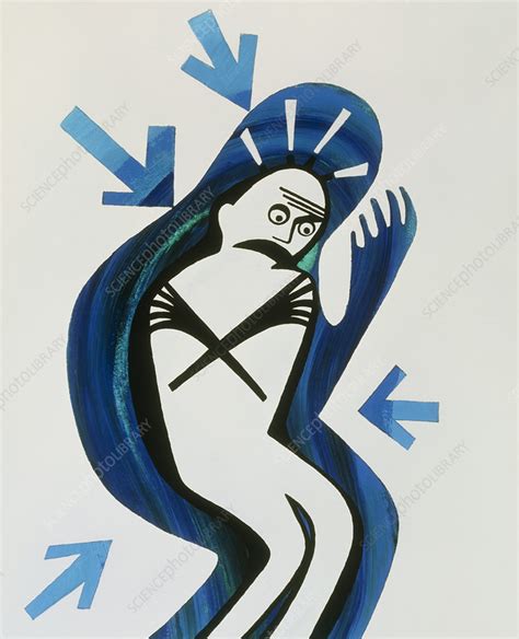 Artwork Depicting A Person With Depression Stock Image