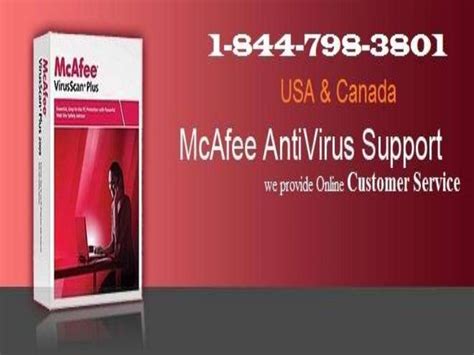 Mcafee Antivirus Customer Care 1 844 798 3801 Number Usa