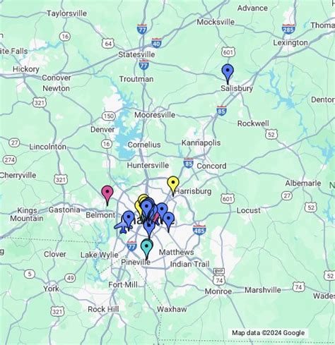 Map Of Charlotte Nc And Surrounding Areas Sunday River Trail Map