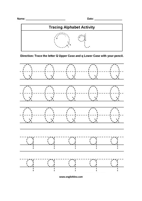 This is a collection of free, printable worksheets for teaching eal students the alphabet. Letter Q Tracing Alphabet Worksheets | Letter q worksheets ...