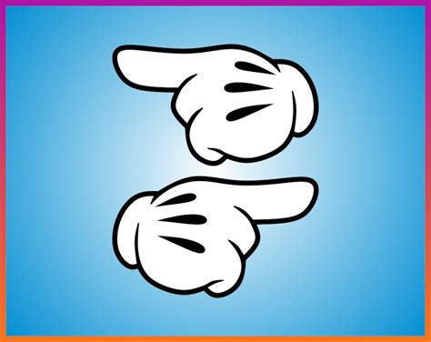 Mickey Mouse Hands Svg Mickey Mouse Hands Svg Mickey Hands Etsy