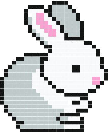 Cute Rabbit Wall Decals Stickaz Anime Pixel Art Pixel Art Minecraft Pixel Art
