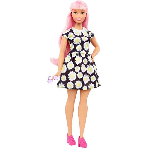 Barbie Fashionistas Doll Daisy Pop Curvy Body Pink Hair