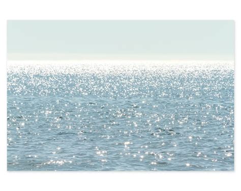 Sun Glitter Blue Ocean Water Photography Art Print Etsy