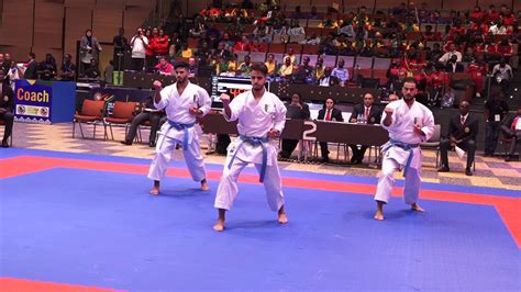 egyptian team kata vs algerian team kata at african karate championships 2018 final match