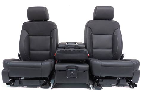 Replacement Chevy Gmc Silverado Sierra Crew Cab Black Leather Seats