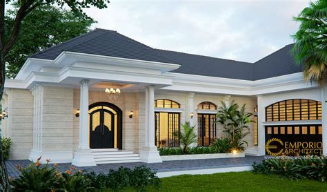 Sketsa rumah minimalis di atas memberikan kesan yang modern dan sederhana yang nyaman untuk ditinggali. Desain Rumah Classic 1 Lantai Bapak Taruna di Jakarta