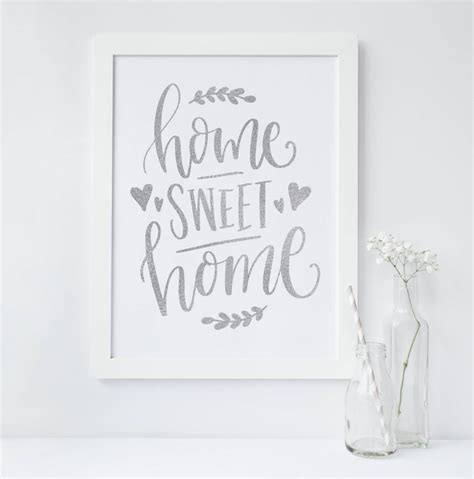 Home Sweet Home New Home Foil Print T By Prints279