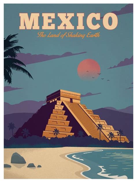 Vintage Mexico Poster Vintage Travel Posters Travel Posters Retro