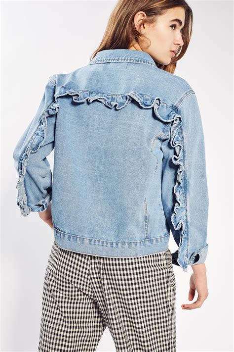 Ruffle Denim Jacket By Glamorous Denim Clothing Topshop