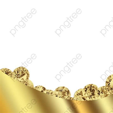 Gold Diamond Border Golden Rhinestone Frame Png Transparent Clipart