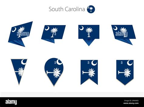 South Carolina Us State Flag Collection Eight Versions Of South