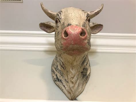Wall hangings └ home décor items └ home, furniture & diy all categories antiques art baby books, comics & magazines business, office & industrial cameras & photography cars, motorcycles & vehicles. Large Department 56 Cow Head Wall Decor
