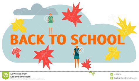 Autumn Leaf Fall Back To School A Vector Stock Vector Illustration
