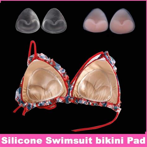Free Shipping Womens Clear Bikini Bra Insertssilicone Gel Padsbreast