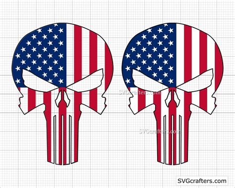 American Punisher Flag Svg Punisher Svg Punisher Skull Svg Skull Svg