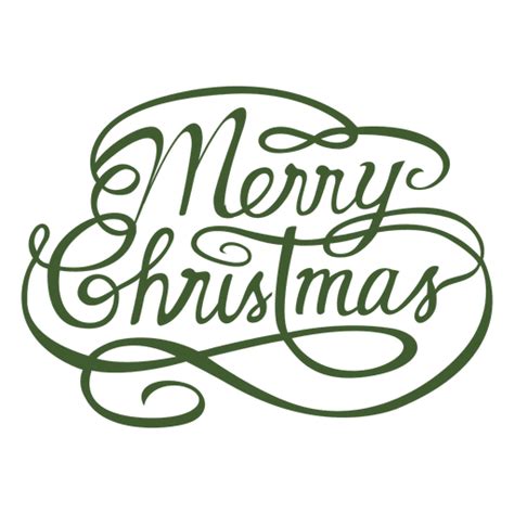Calligraphic Merry Christmas Seal Transparent Png And Svg Vector File