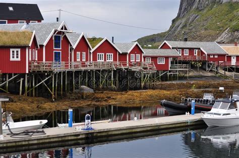 Reine Small Fishing Village In Norway Stock Photo Image Of Outdoors