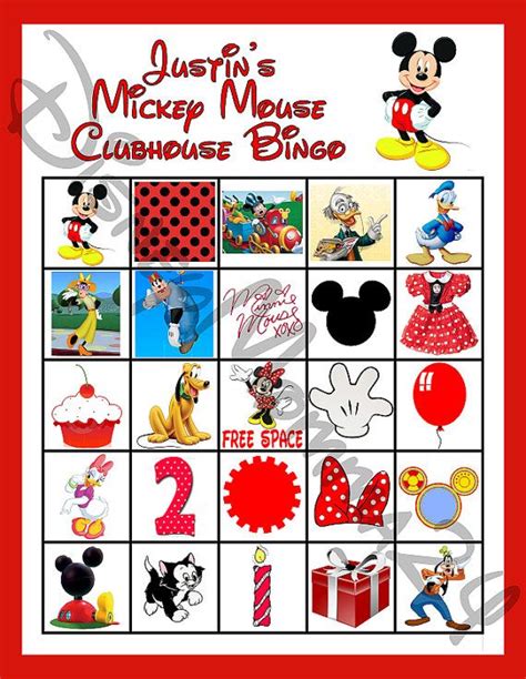 Free Printable Mickey Mouse Bingo Cards